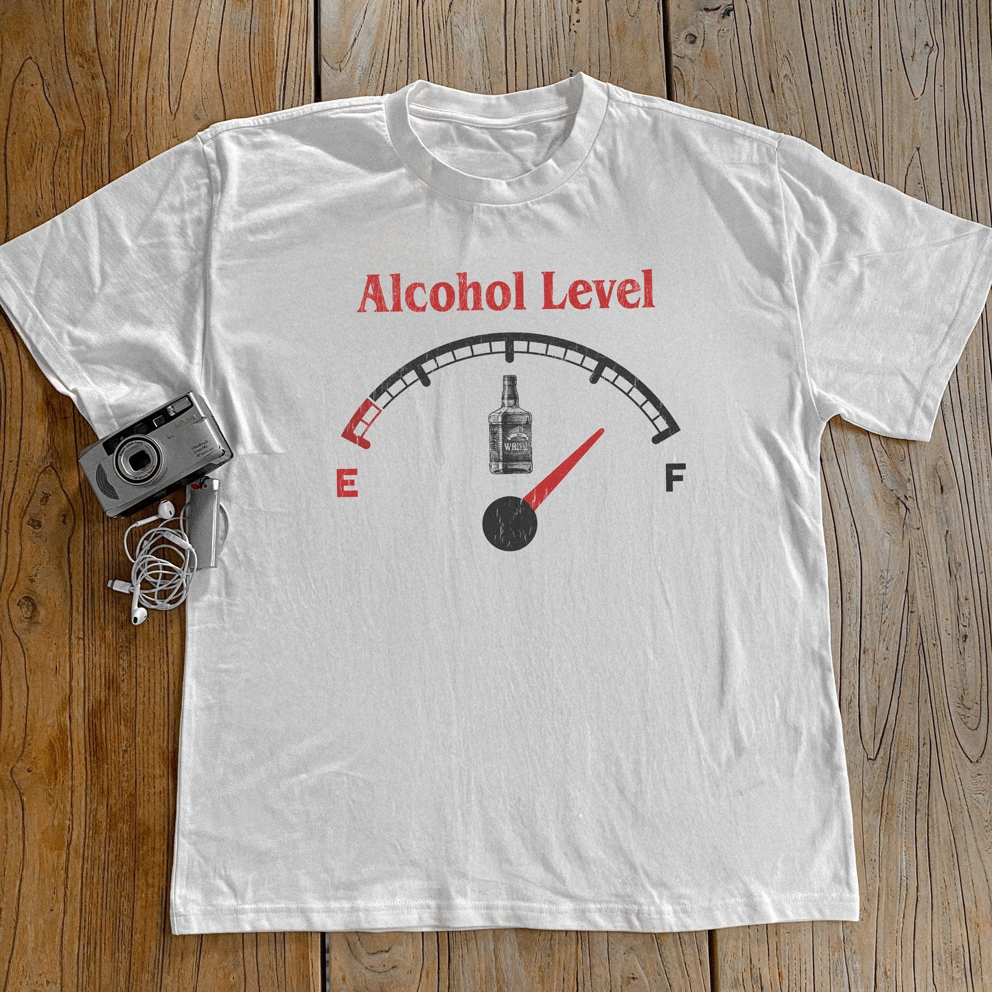 ALCOHOL LEVEL WHITE HEAVYWEIGHT T-SHIRT