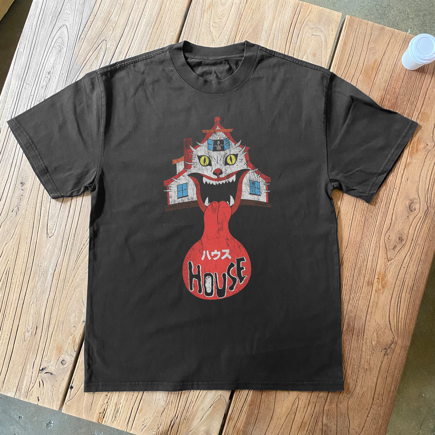 HOUSE OF HORROR POSTER HEAVYWEIGHT BLACK T-SHIRT