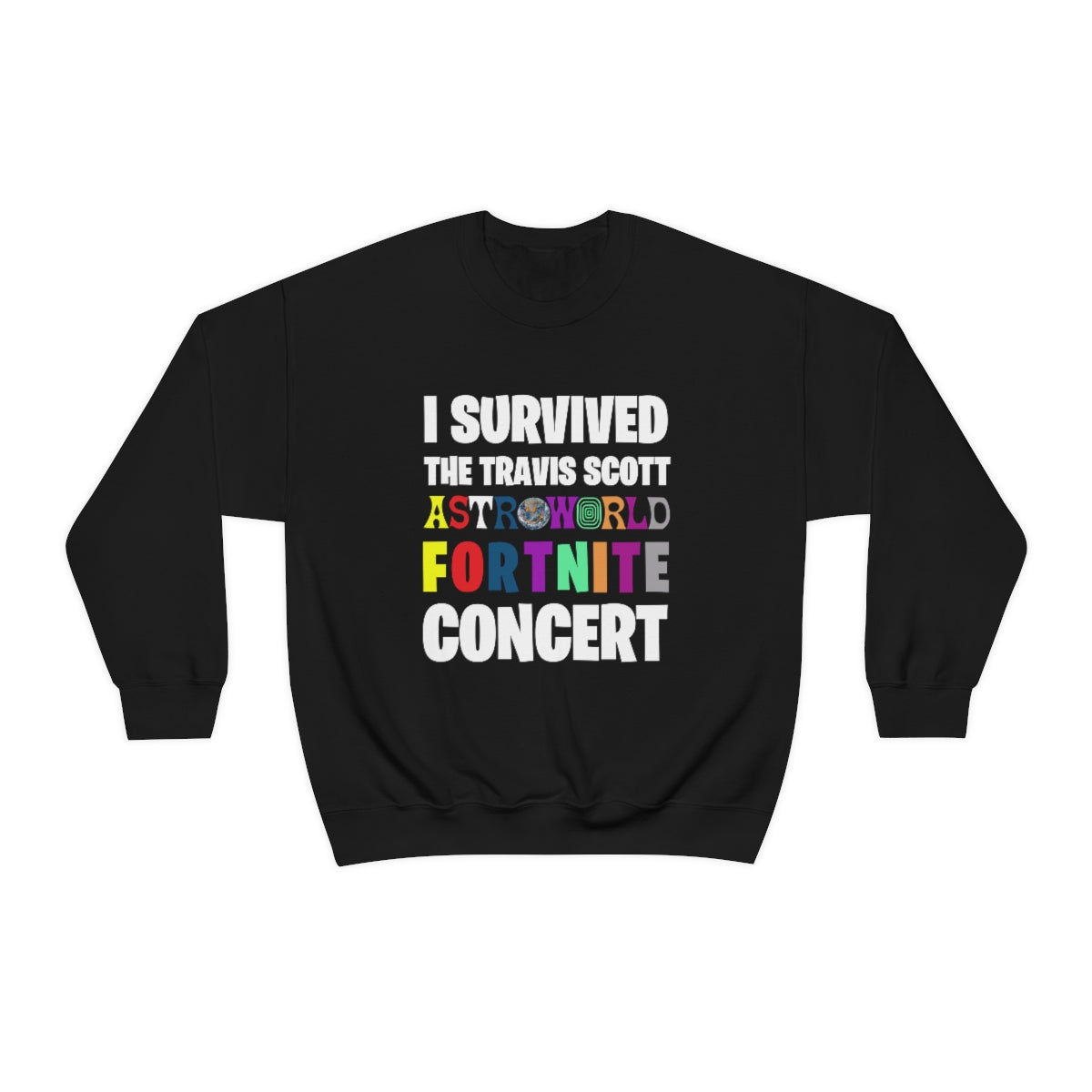 I SURVIVED THE TRAVIS SCOTT FORTNITE CONCERT - Unisex Heavy BlendÃ¢â€žÂ¢ Crewneck Sweatshirt
