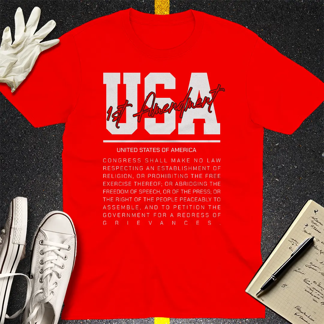 First Amendment USA T-shirt
