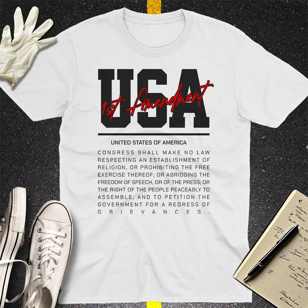 First Amendment USA T-shirt