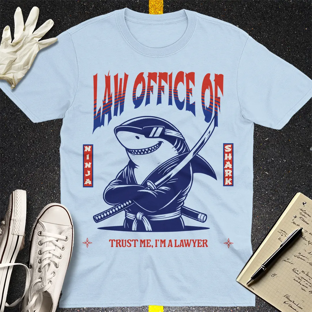 Ninja Shark Law Office T-shirt