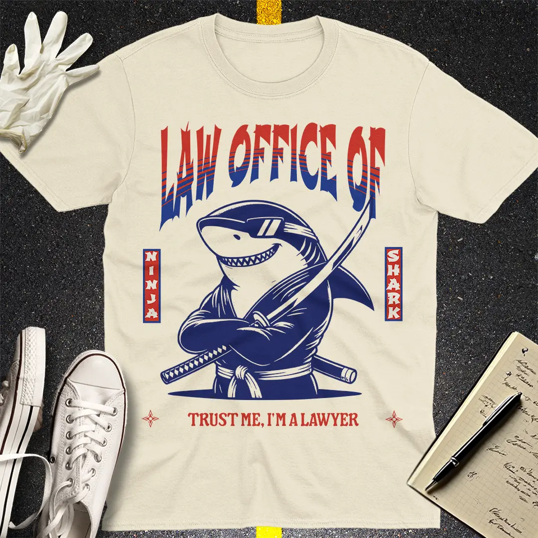 Ninja Shark Law Office T-shirt