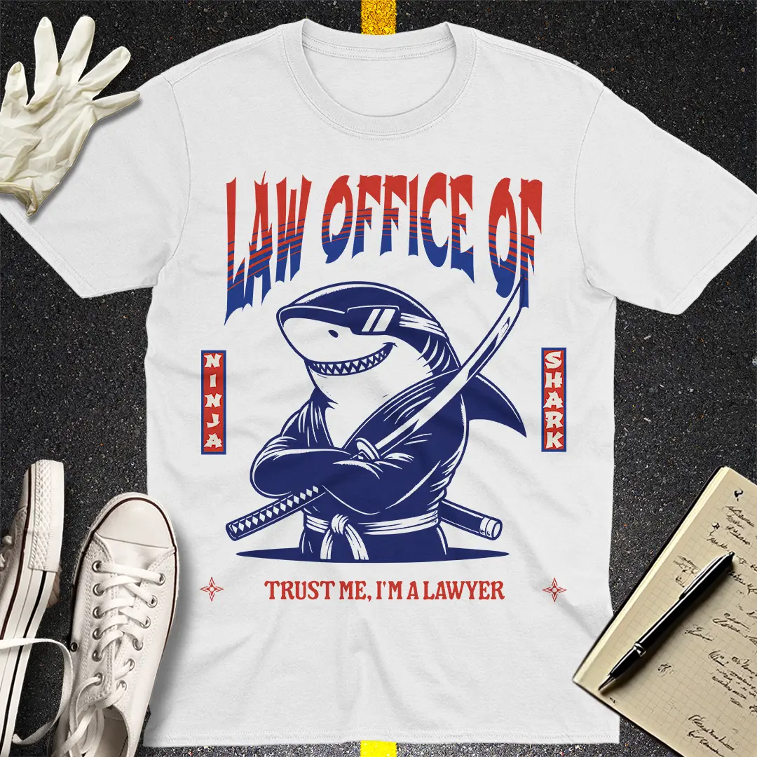Ninja Shark Law Office T-shirt