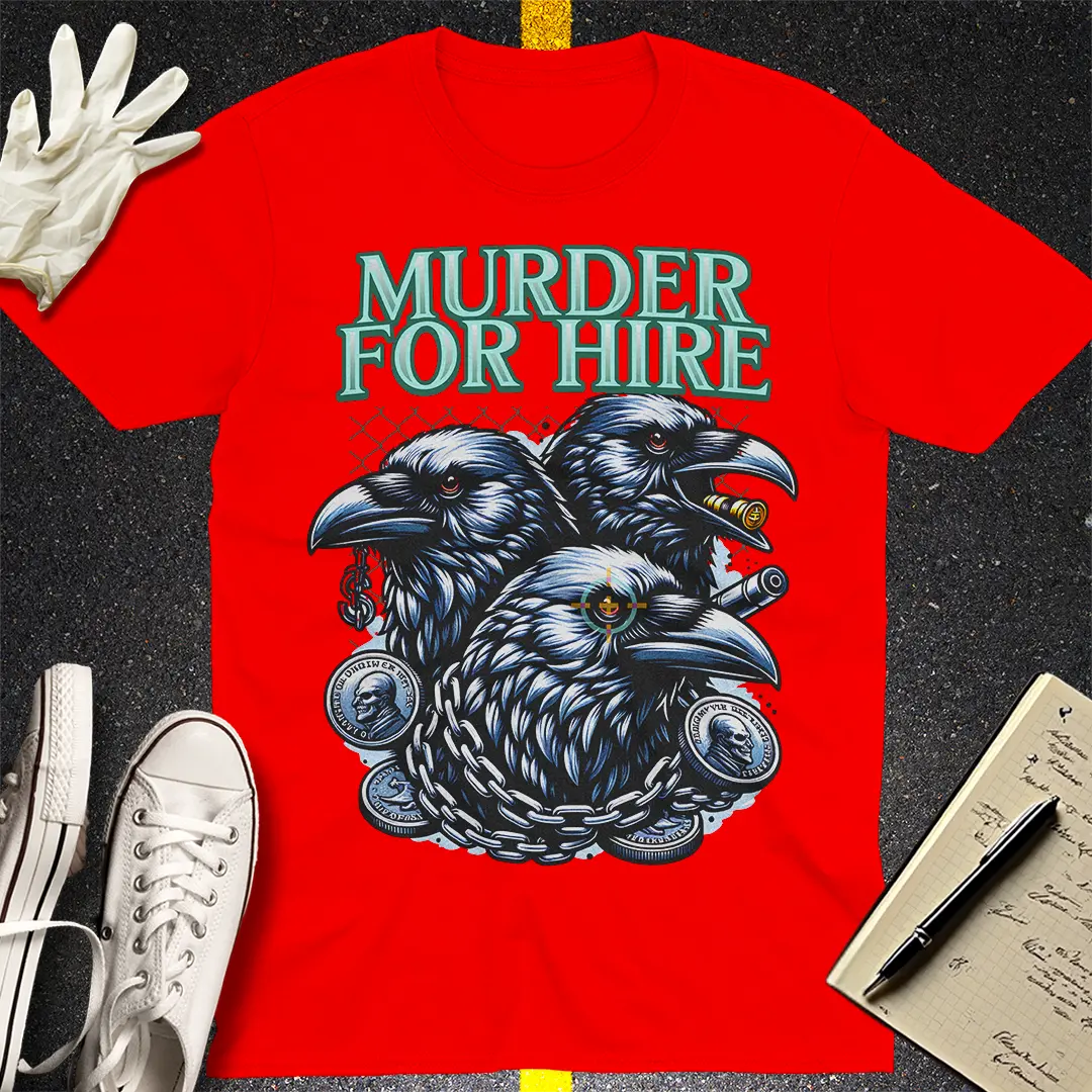 Murder for Hire - Dark Crow Crime T-shirt