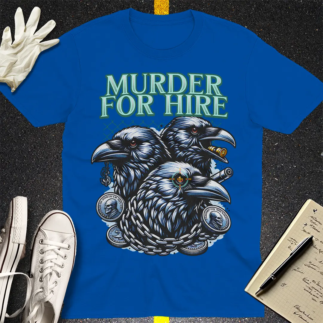Murder for Hire - Dark Crow Crime T-shirt
