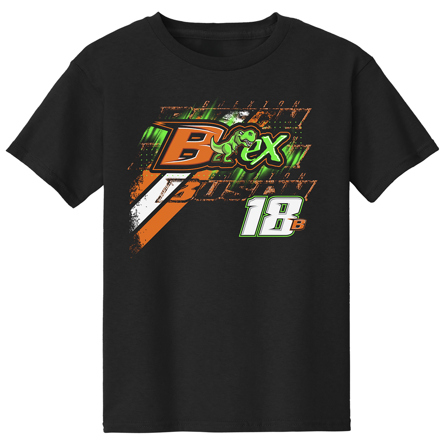 BREXTON BUSCH #18B YOUTH LEGEND BLACK 2-SPOT TEE