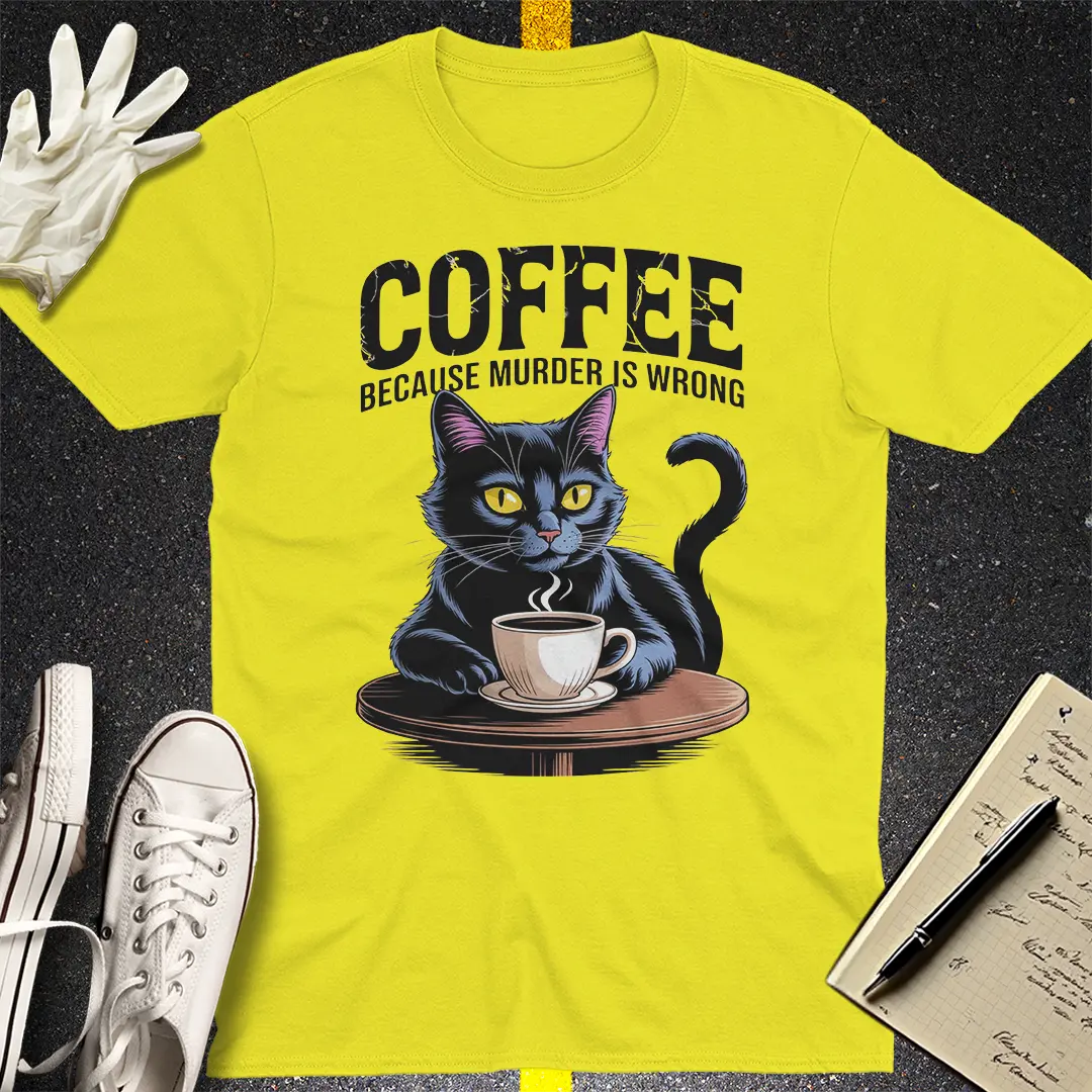 Coffee Cat Attitude T-Shirt