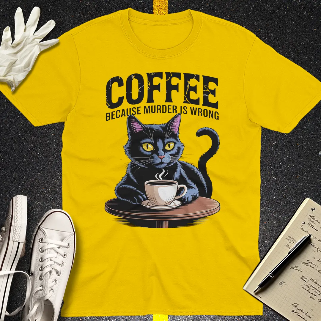 Coffee Cat Attitude T-Shirt