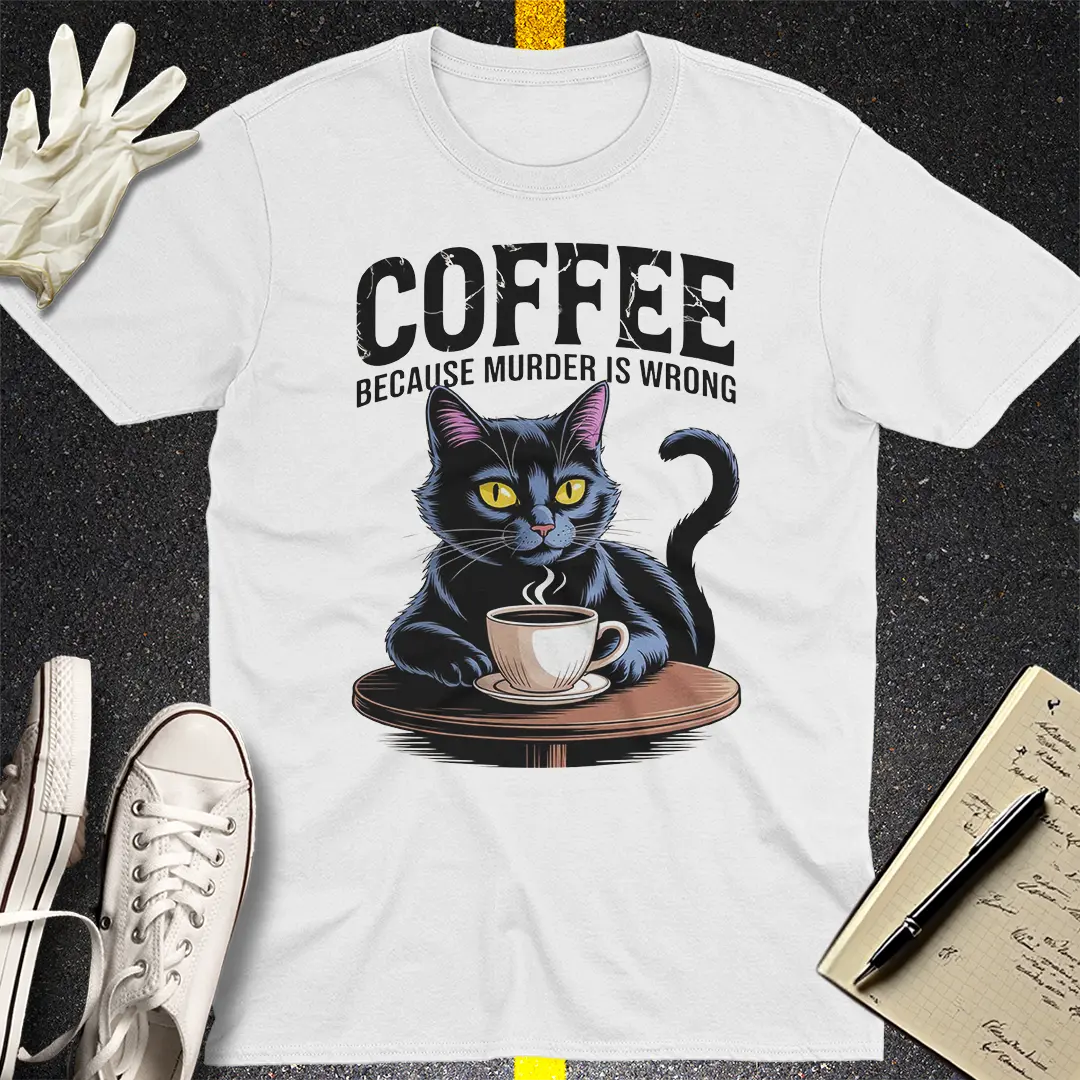 Coffee Cat Attitude T-Shirt