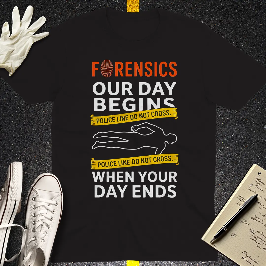 Forensics Crime Scene T-Shirt