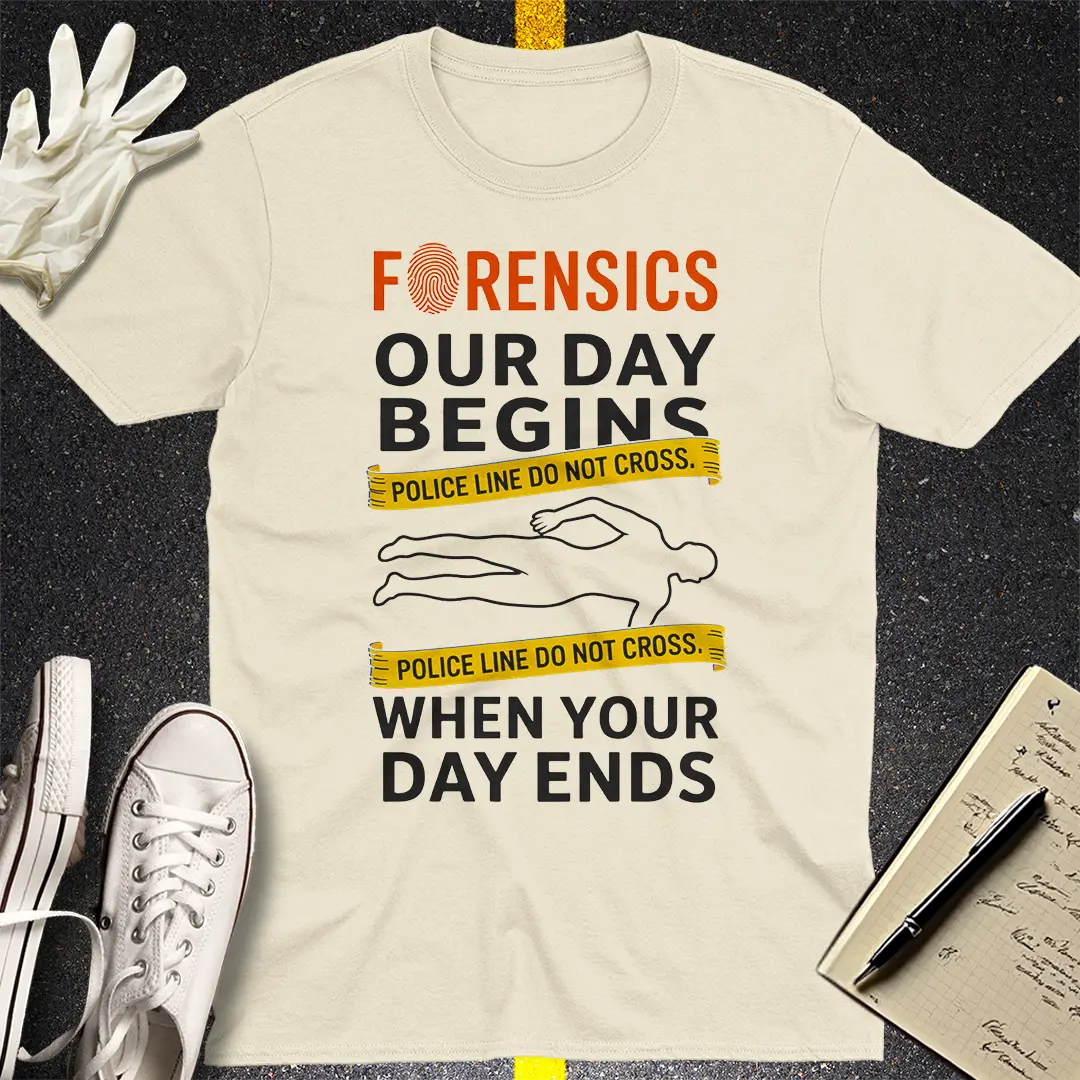 Forensics Crime Scene T-Shirt