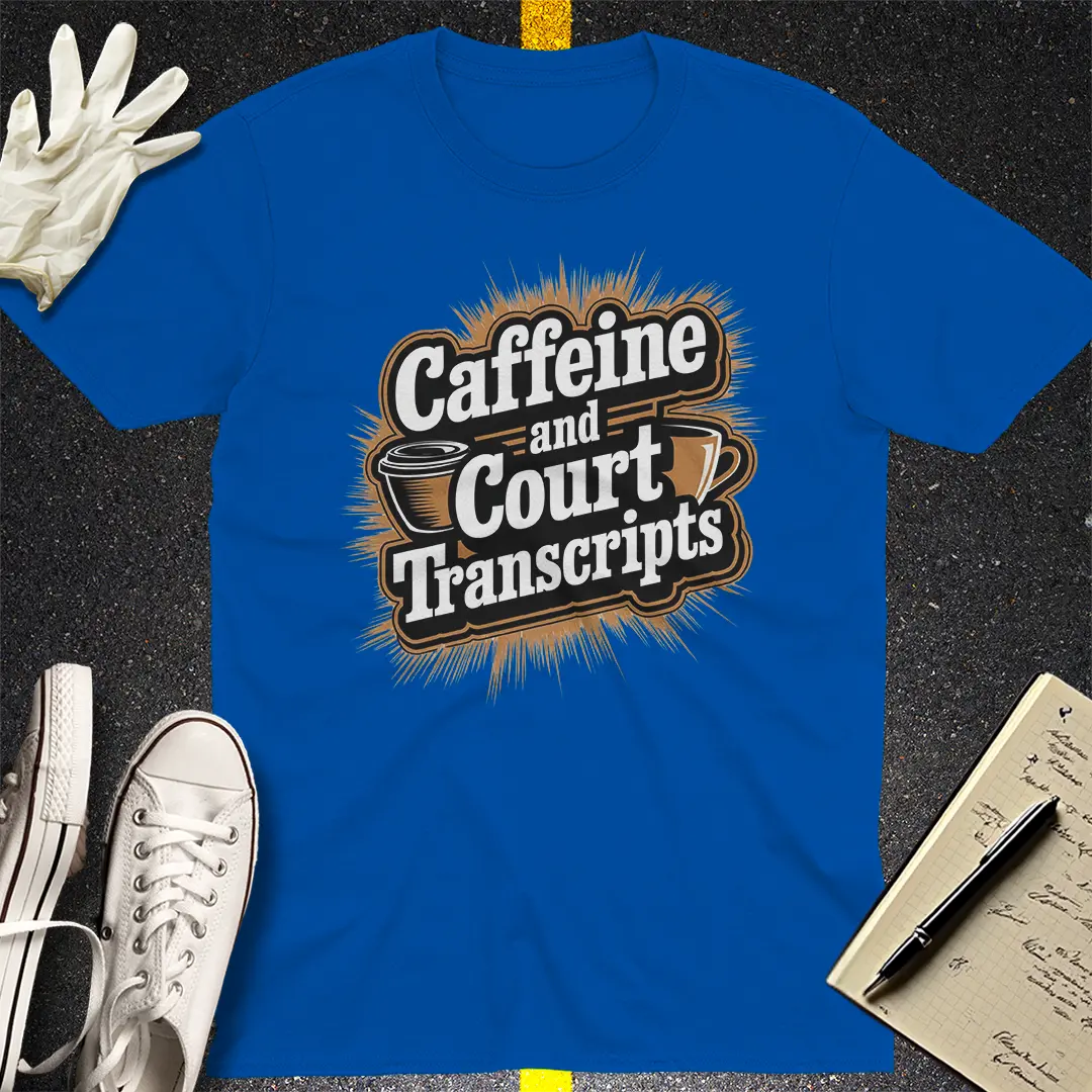 Caffeine and Court Transcripts T-Shirt