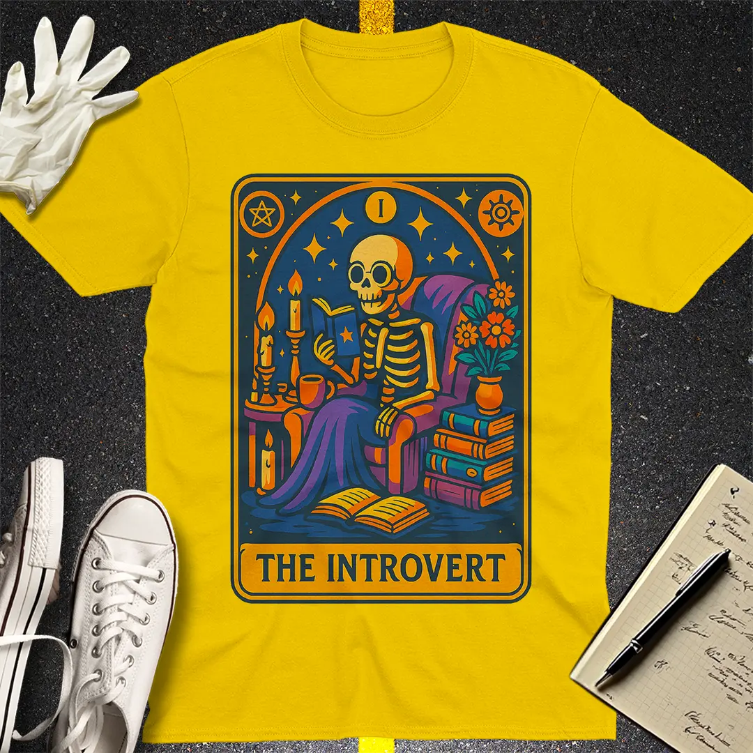The Introvert Tarot Skeleton T-Shirt