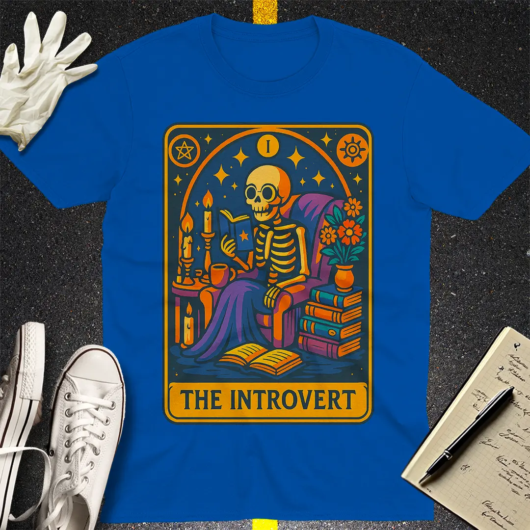 The Introvert Tarot Skeleton T-Shirt