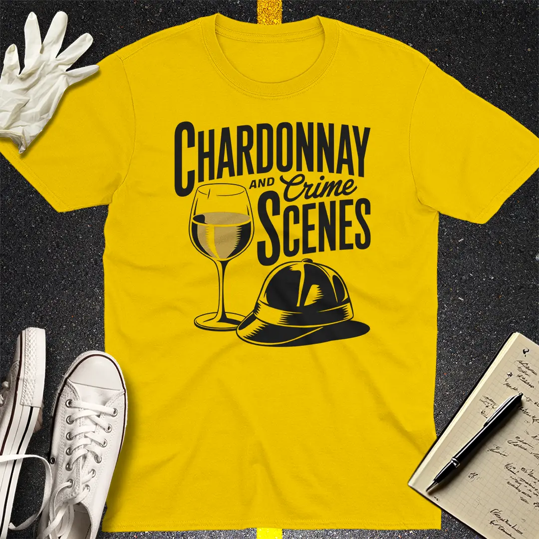 Chardonnay & Crime Stories T-Shirt