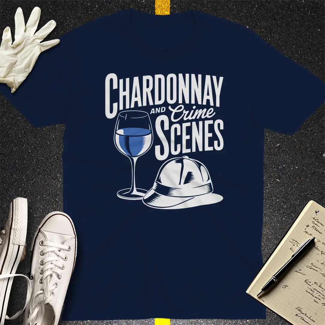 Chardonnay & Crime Stories T-Shirt