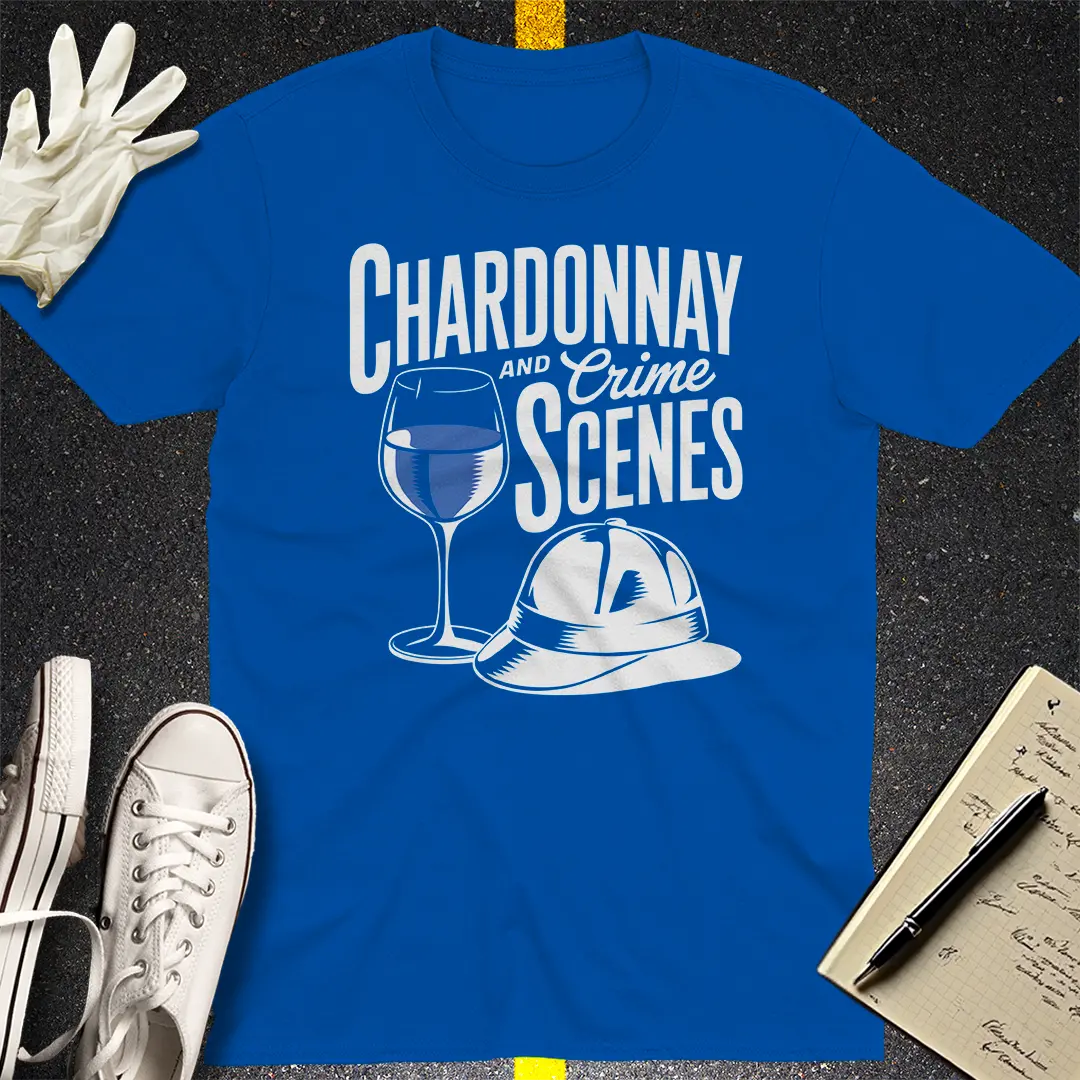 Chardonnay & Crime Stories T-Shirt