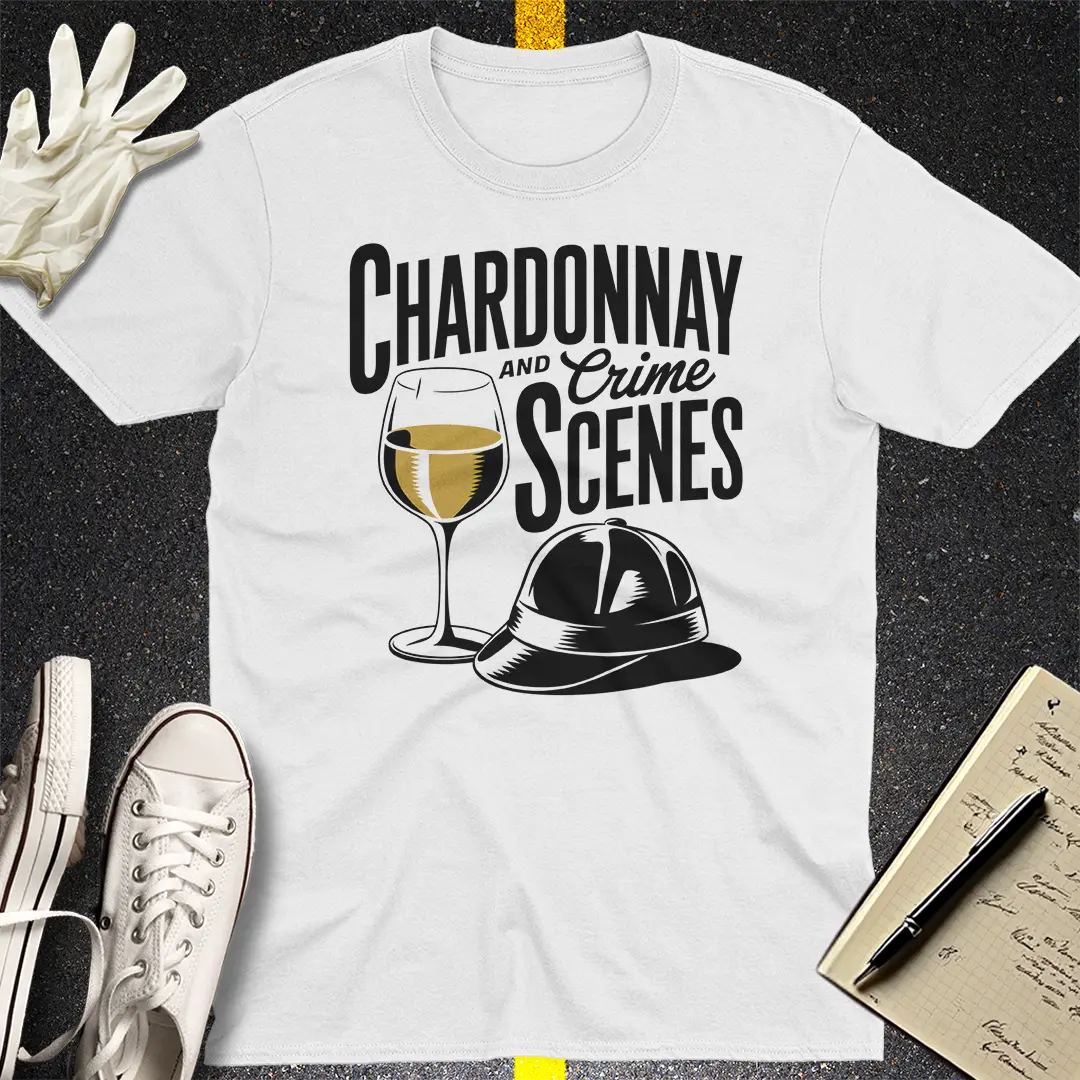 Chardonnay & Crime Stories T-Shirt