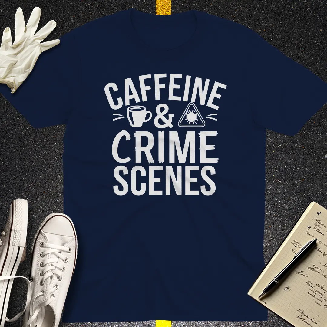 Caffeine & Crime Scenes T-Shirt