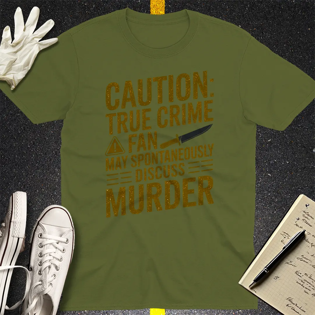 True Crime Warning T-Shirt Style001