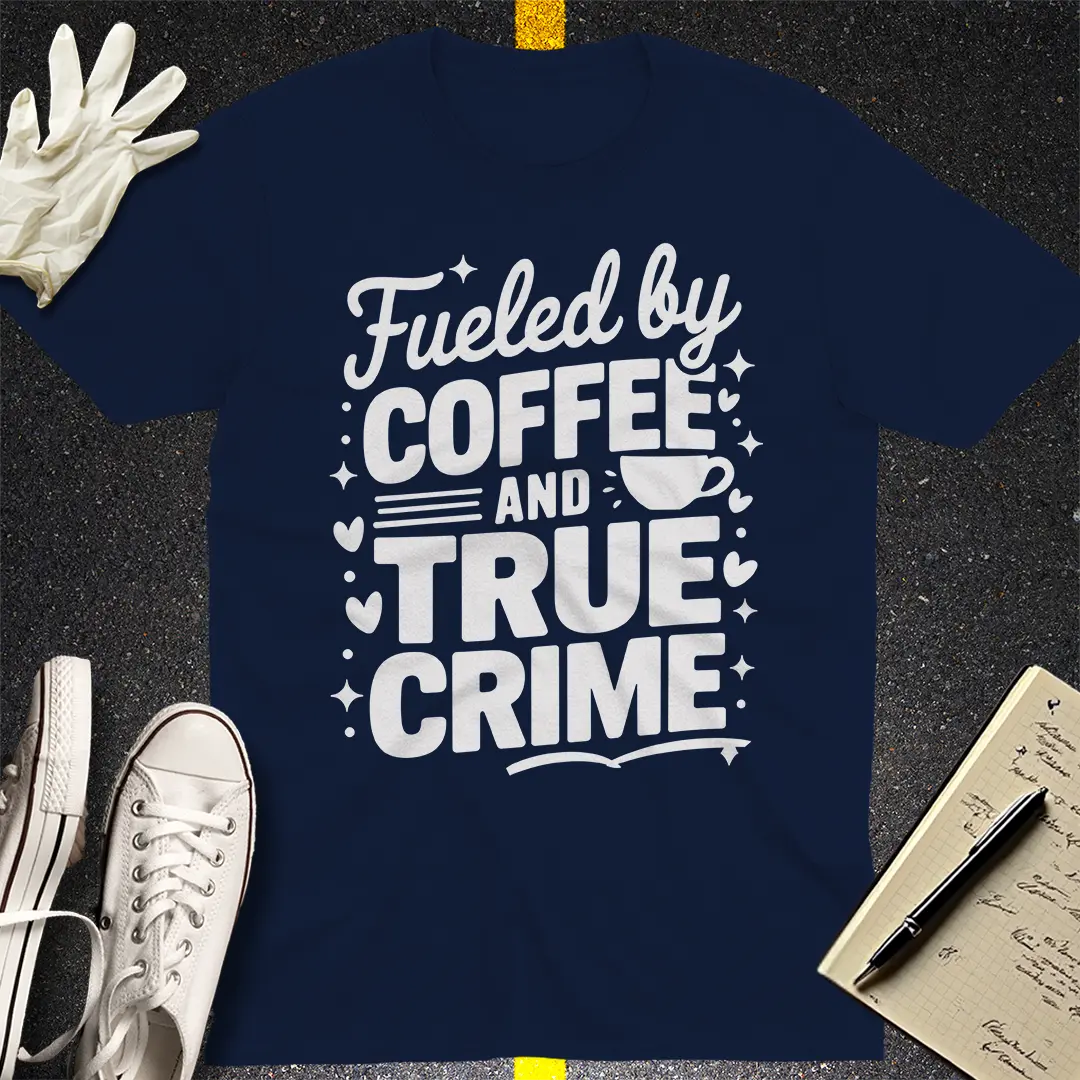 Fueled by Coffee and True Crime T-Shirt Style002