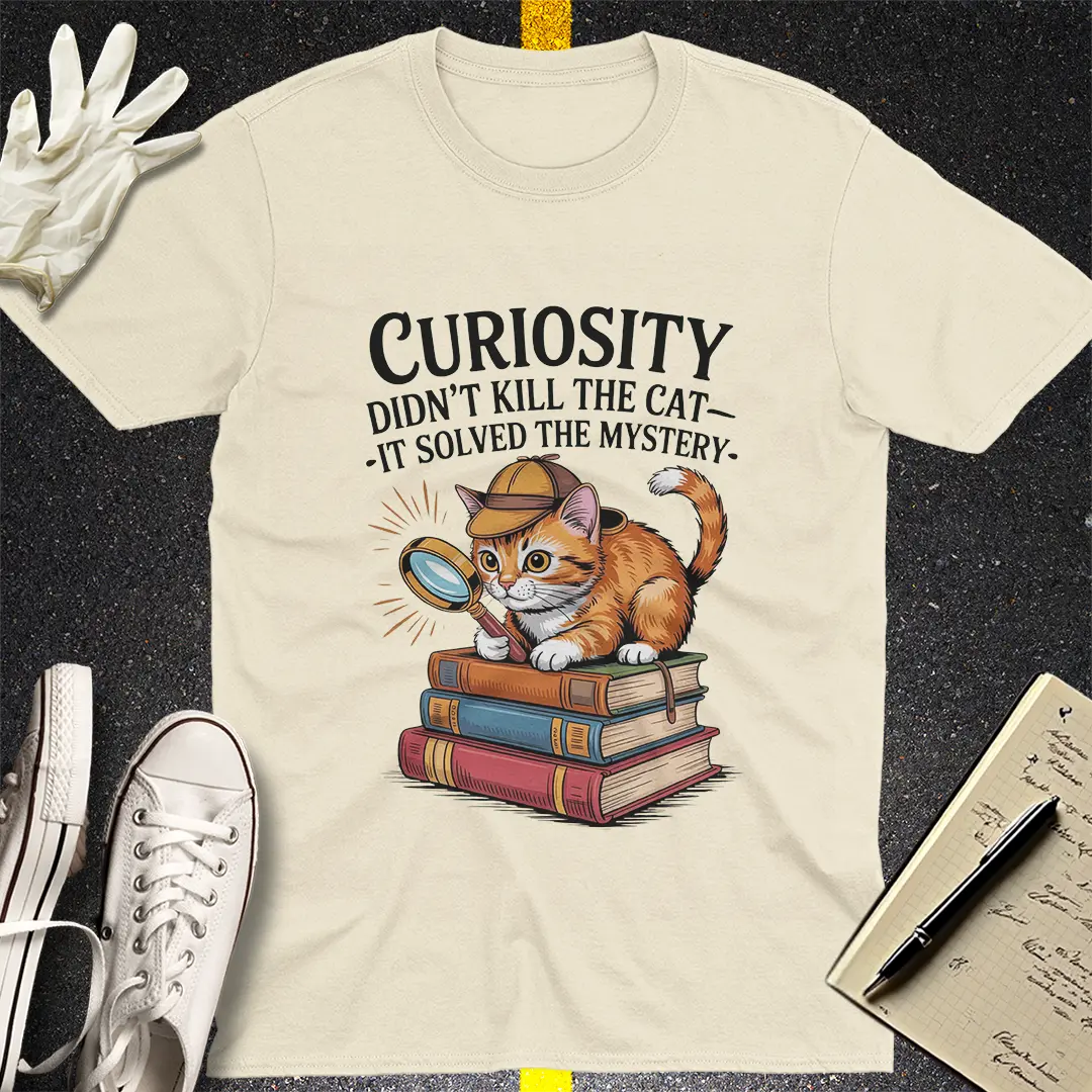Curious Detective Cat T-Shirt