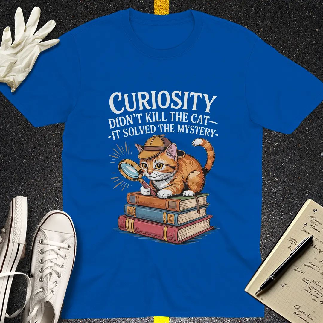 Curious Detective Cat T-Shirt
