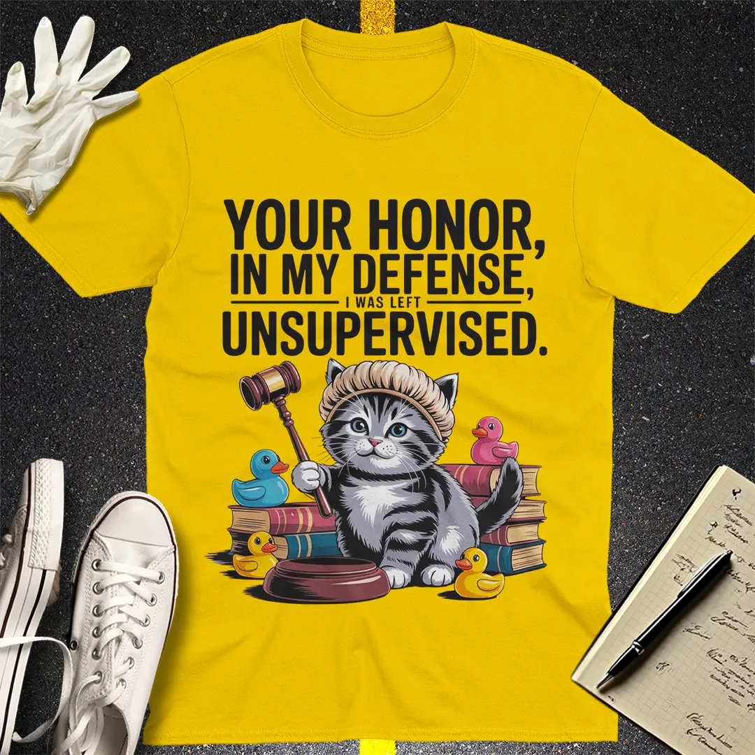 Unsupervised Lawyer Cat T-Shirt