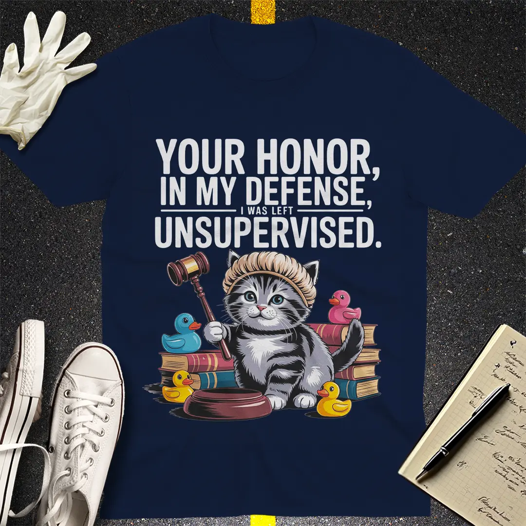 Unsupervised Lawyer Cat T-Shirt