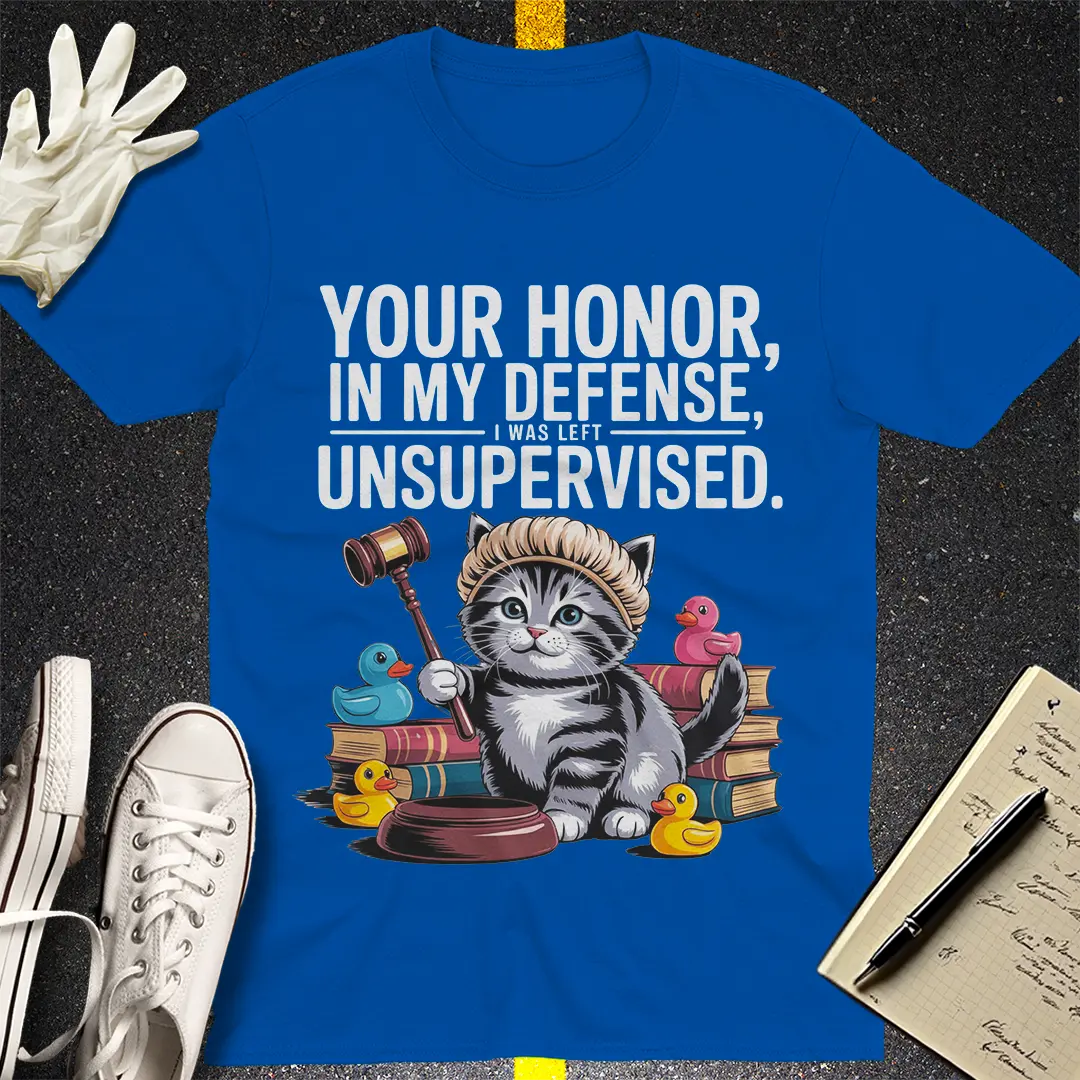 Unsupervised Lawyer Cat T-Shirt