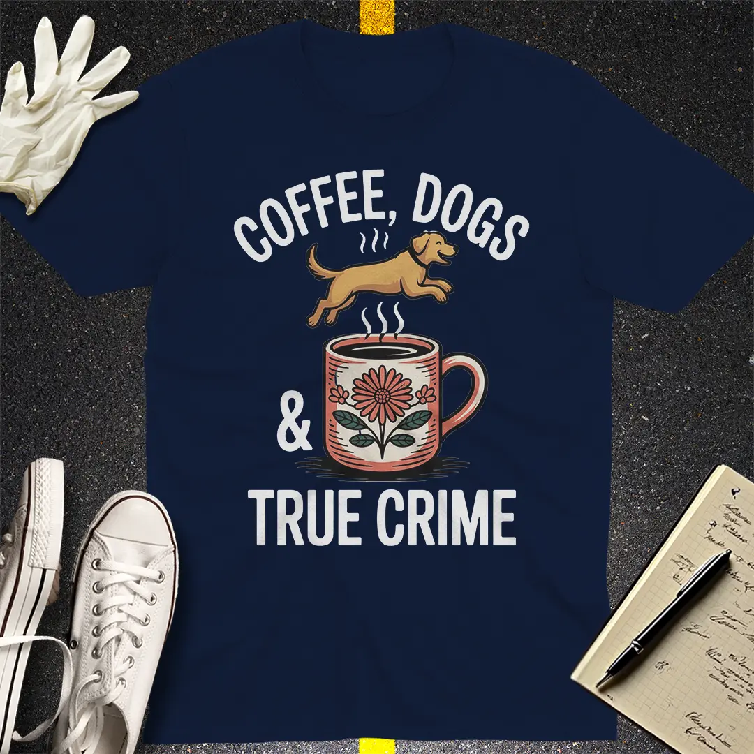 Coffee, Dogs & True Crime T-Shirt