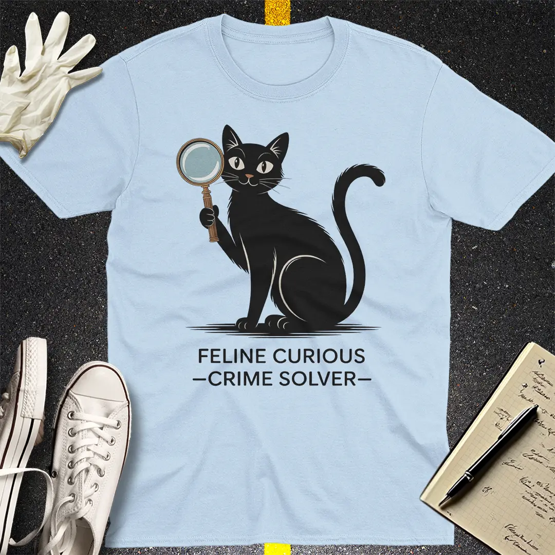 Feline Curious Crime Solver T-Shirt
