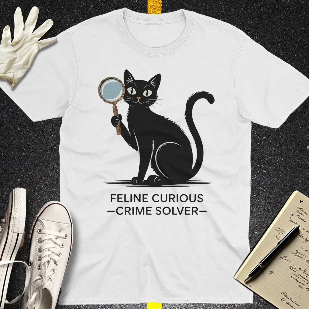 Feline Curious Crime Solver T-Shirt