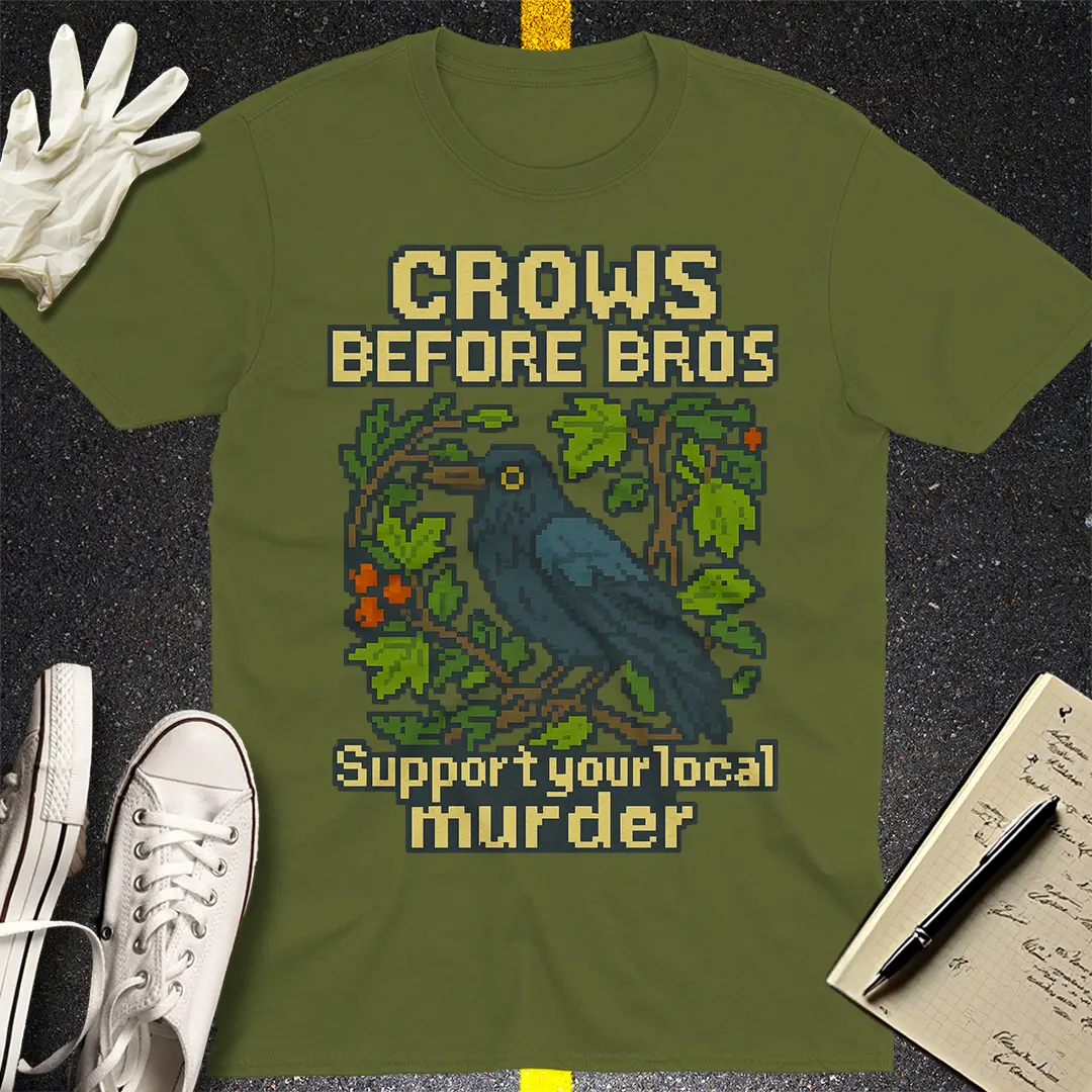 Crows Before Bros T-Shirt Style006