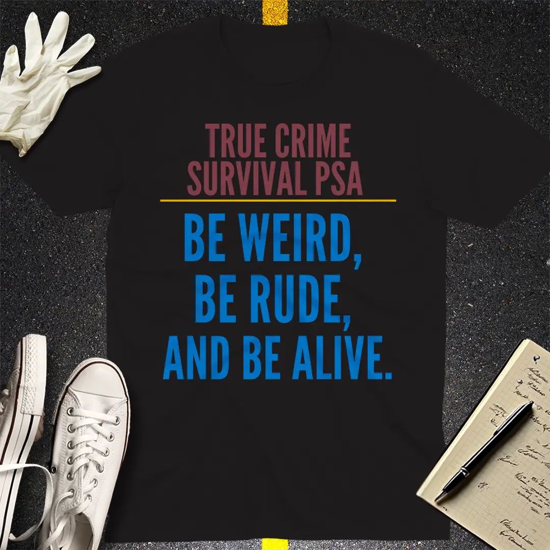 True Crime Survival PSA T-Shirt