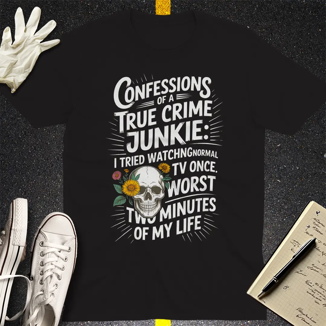 True Crime Junkie Confessions T-Shirt