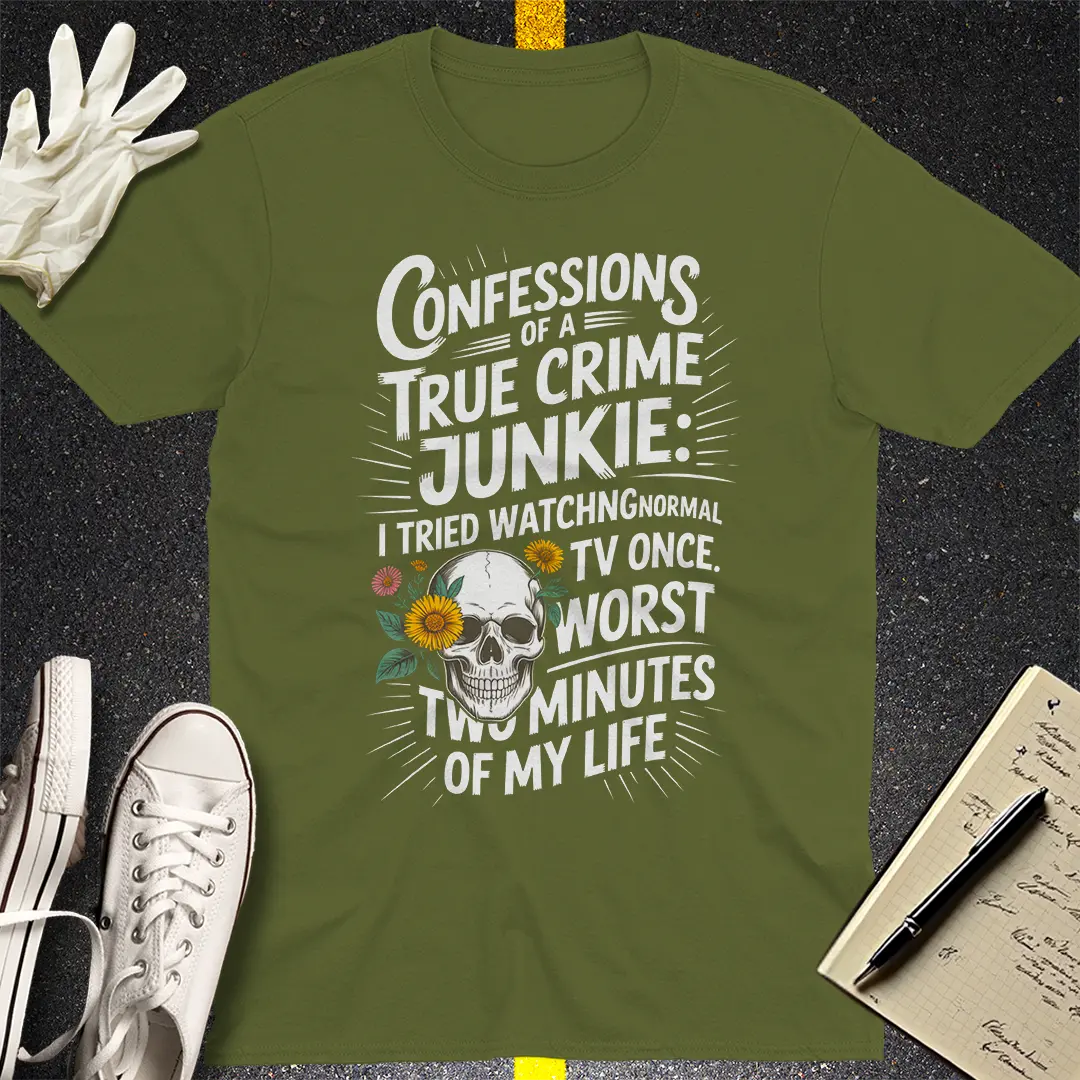 True Crime Junkie Confessions T-Shirt