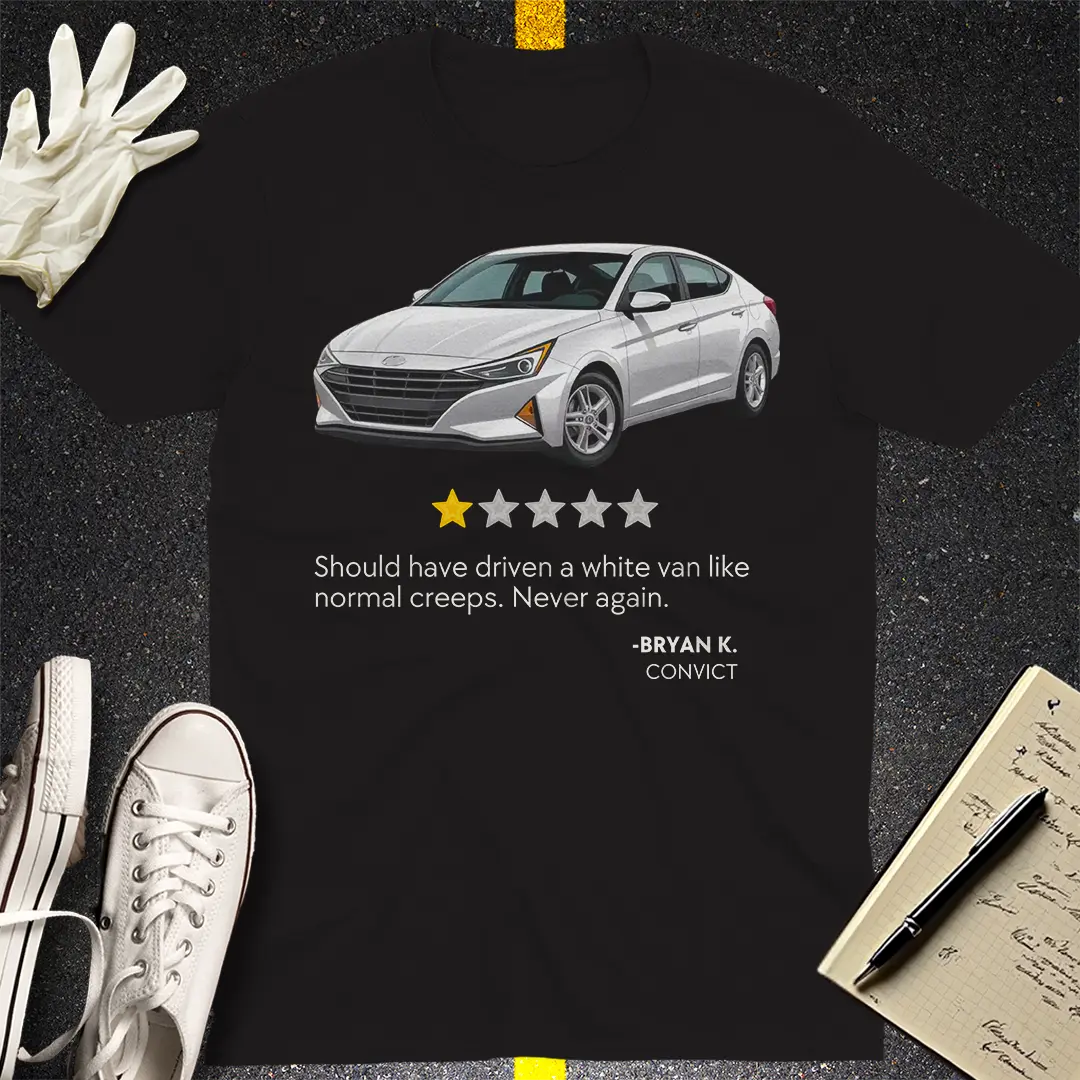 One Star White Elantra Review T-Shirt