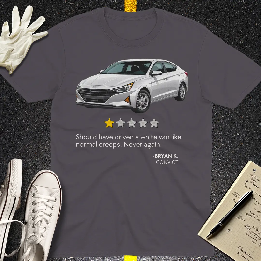 One Star White Elantra Review T-Shirt
