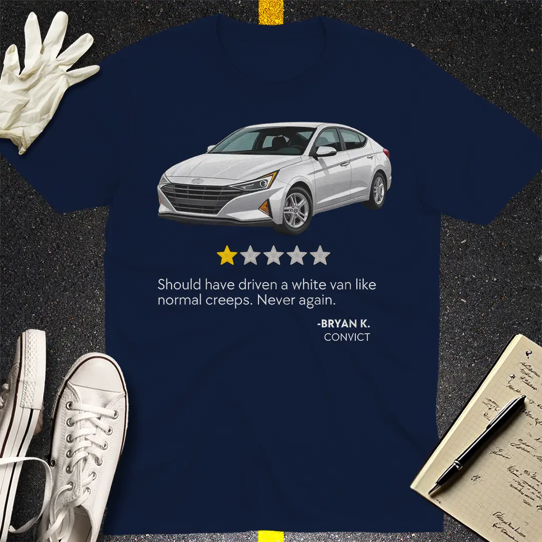 One Star White Elantra Review T-Shirt