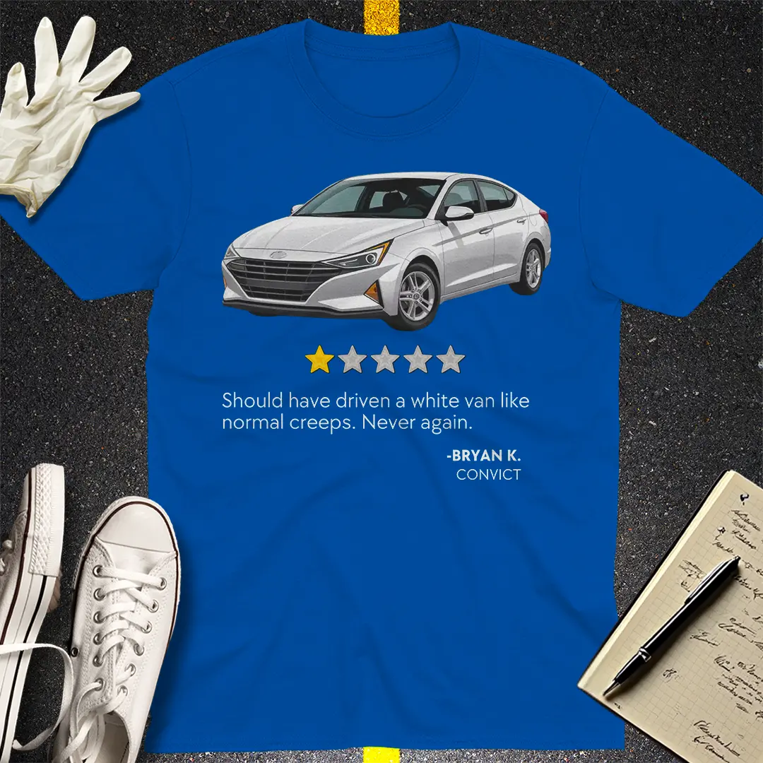 One Star White Elantra Review T-Shirt