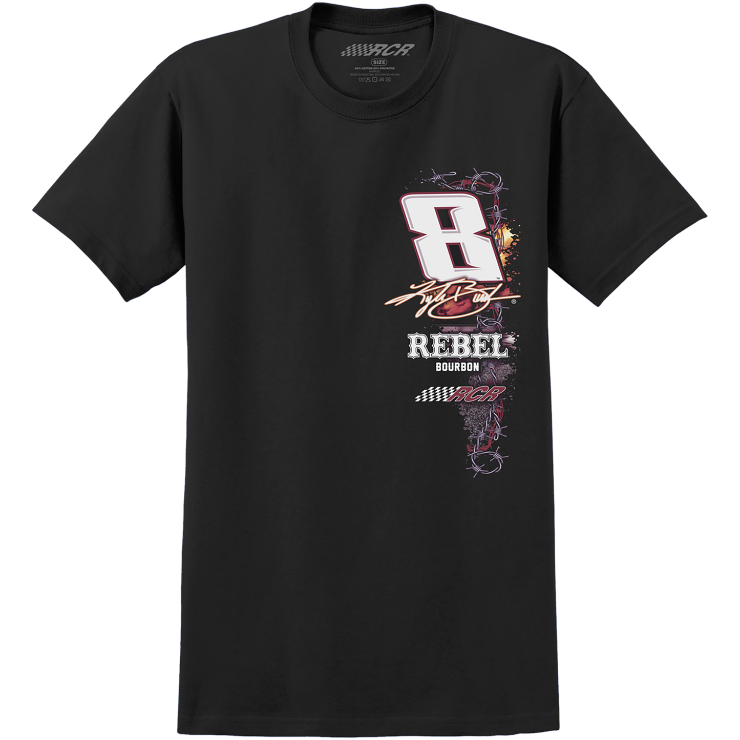 KYLE BUSCH REBEL BOURBON BLK TEE