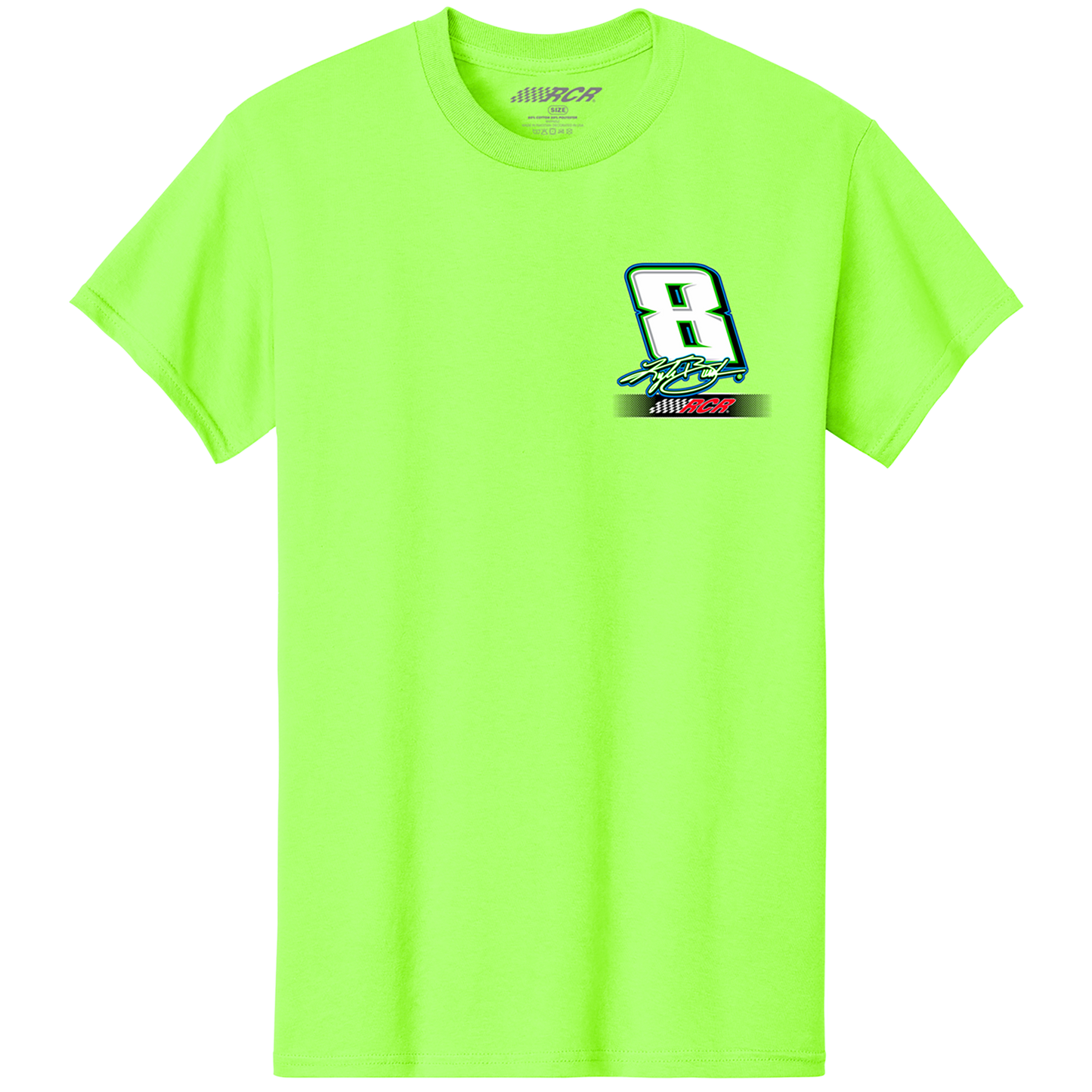 KYLE BUSCH #8 ZONE NEON GRN 2-SPOT TEE