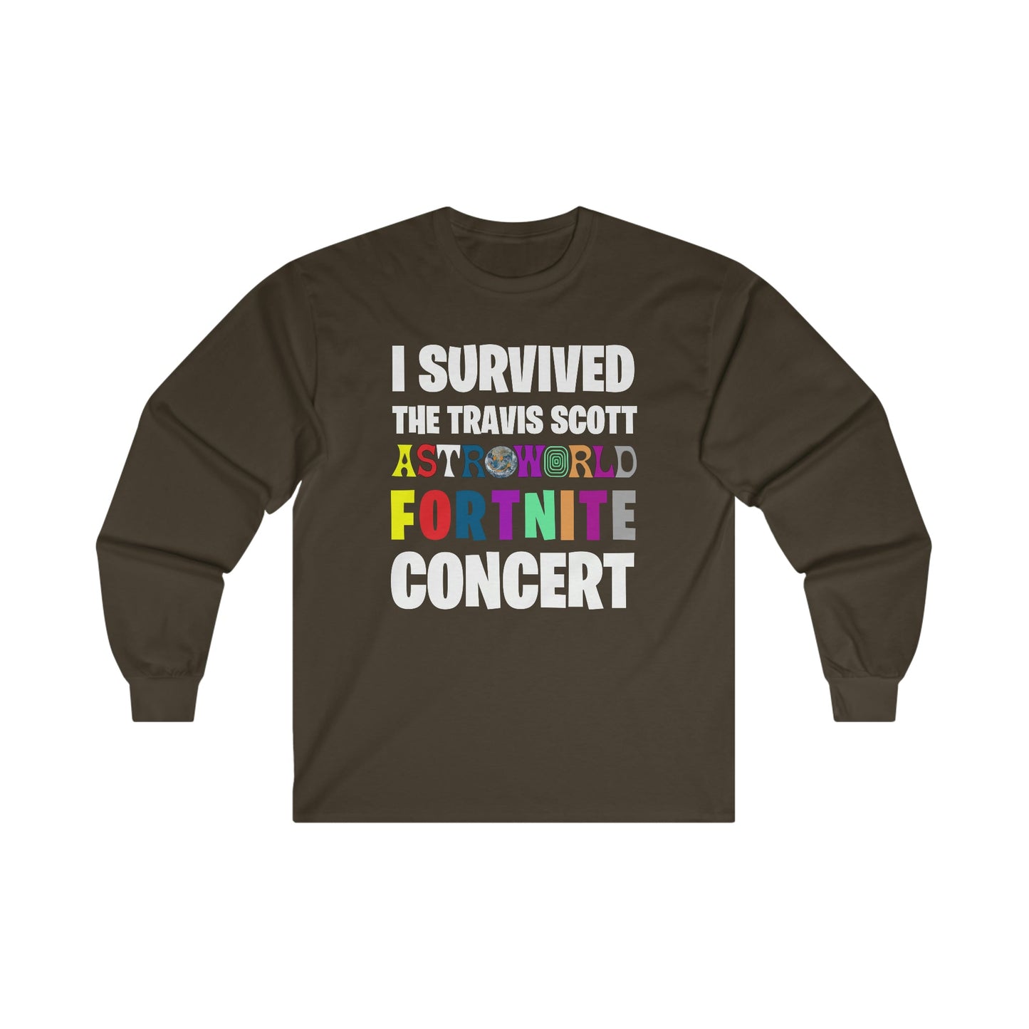 I Survived the Travis Scott Fortnite Concert - Ultra Cotton Long Sleeve Tee - All Colors Style002