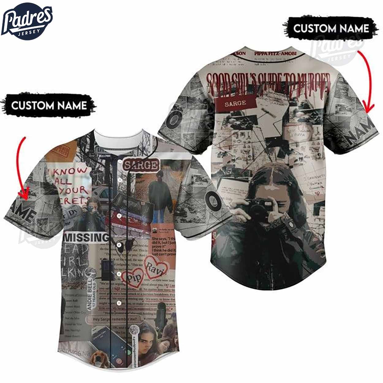 Custom Baseball Jersey A Good Girl's Guide to Murder Missing - Padres Jersey Oasis: Elevate Your Baseball Style Game