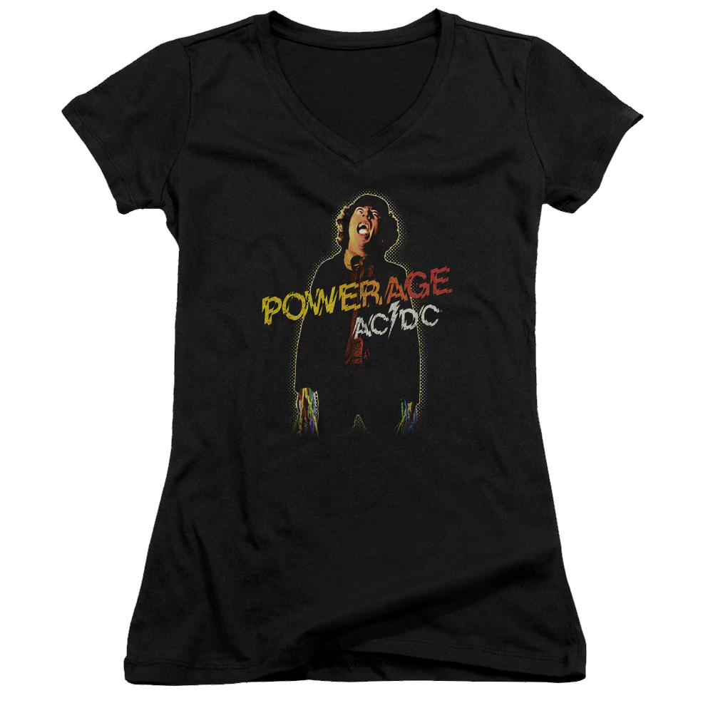 AC/DC Powerage - Juniors V-Neck T-Shirt