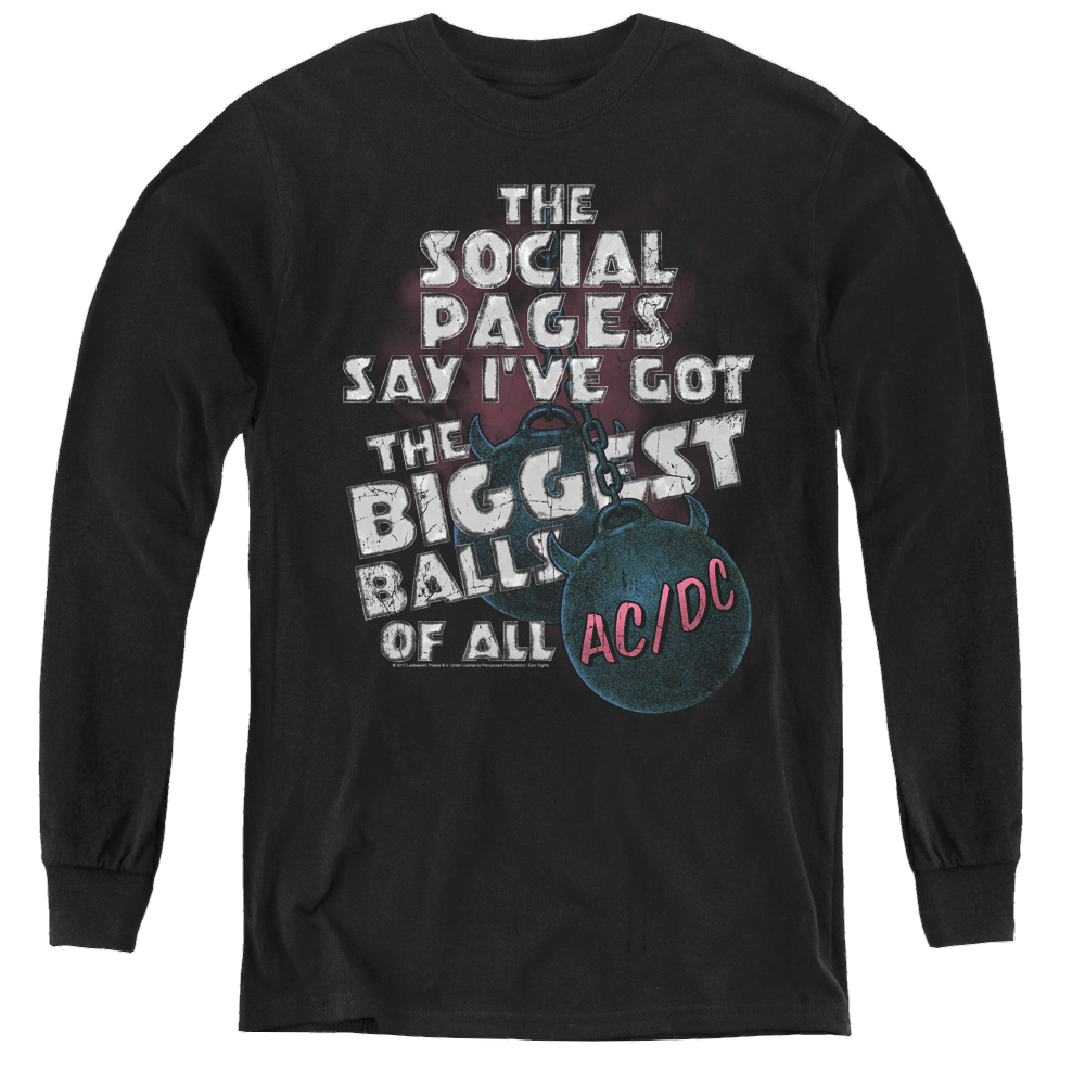 Acdc Big Balls - Youth Long Sleeve T-Shirt