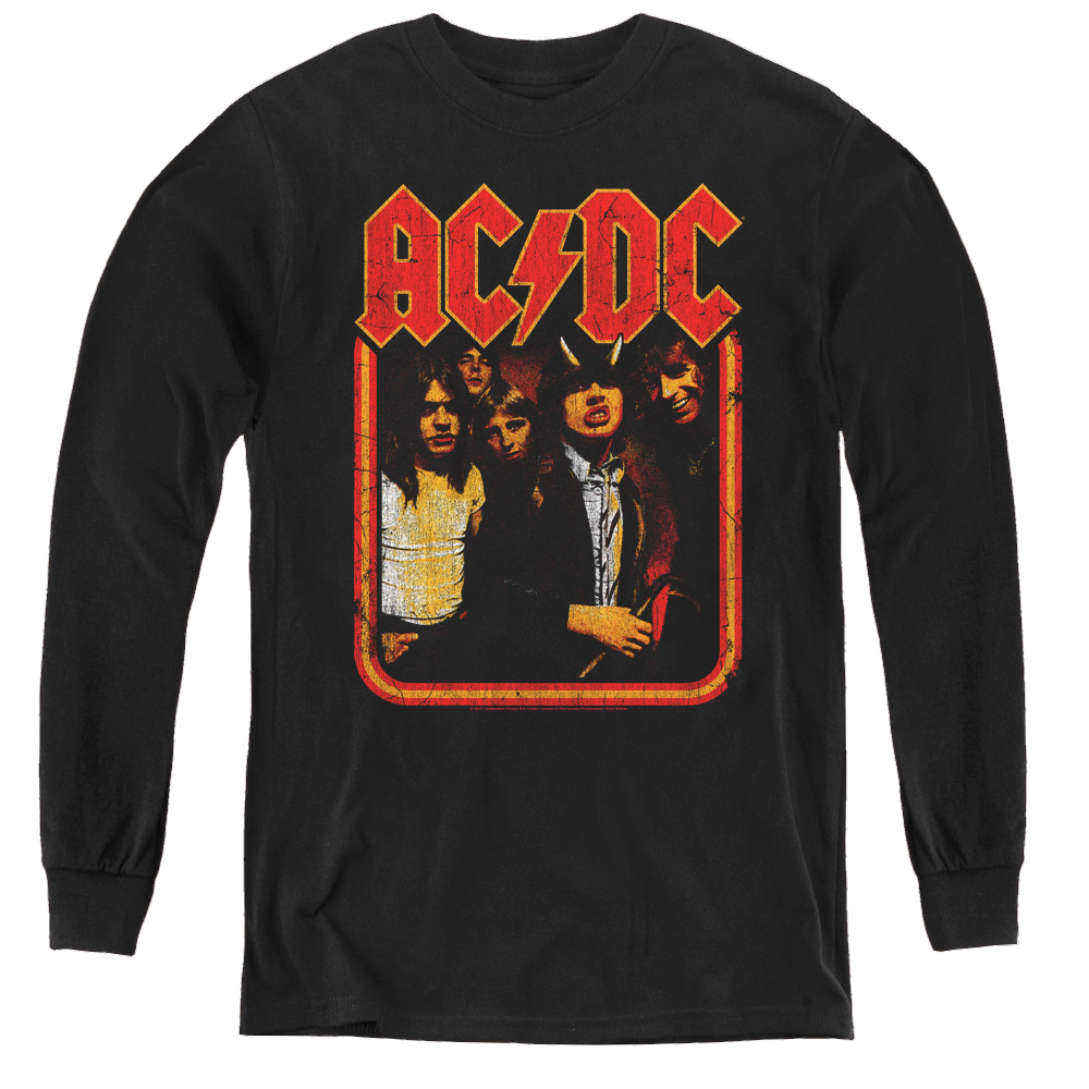 Acdc Group Distressed - Youth Long Sleeve T-Shirt