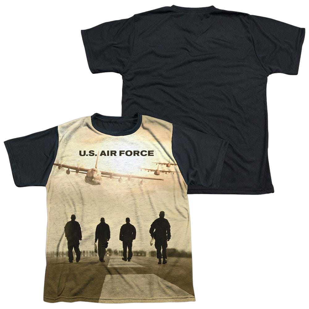 Air Force Long Walk - Youth Black Back T-Shirt (Ages 8-12)